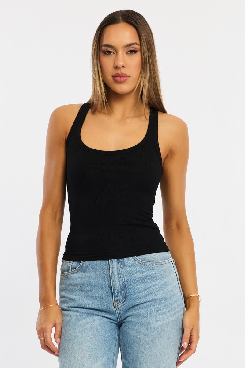 Black Tank Sleeveless | Ally Fashion
