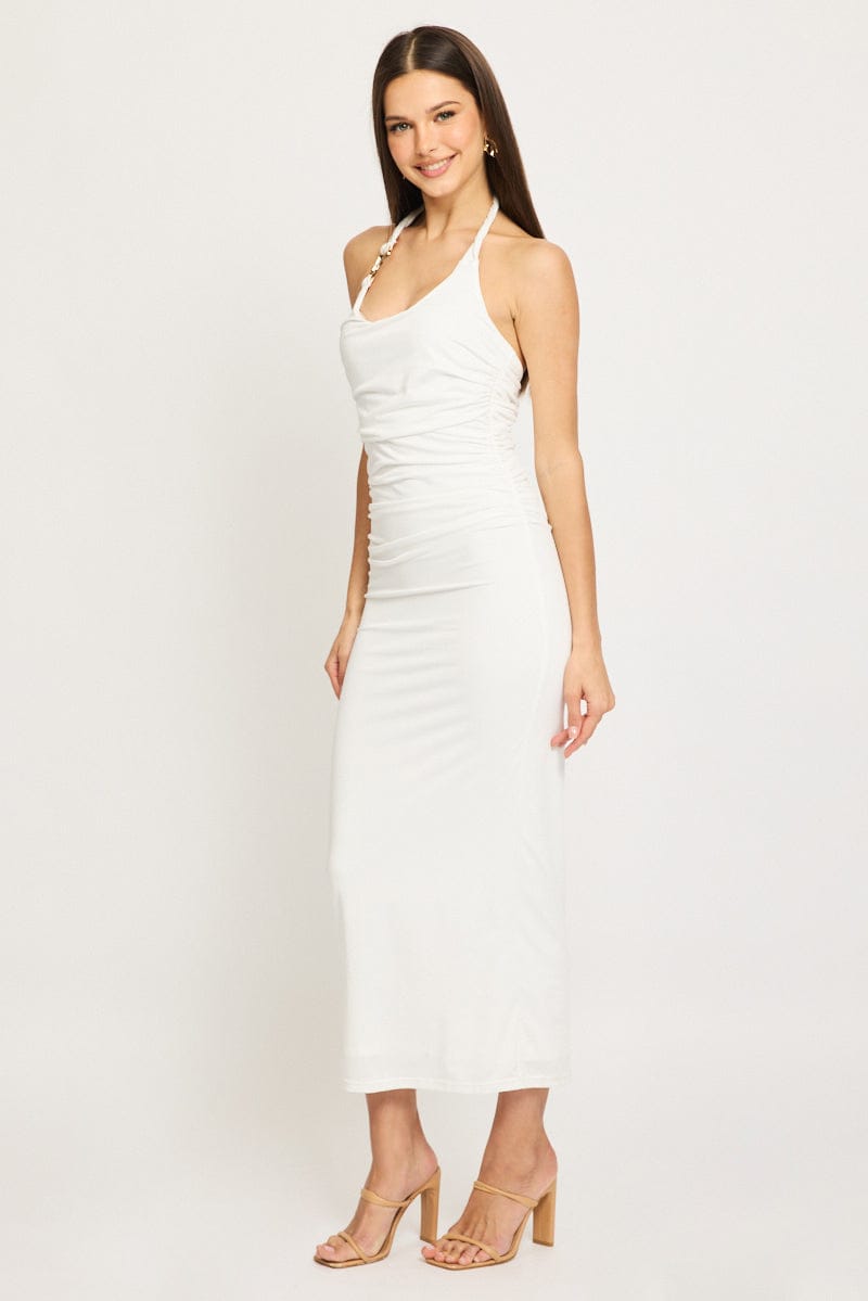 White Bodycon Dress Halter Neck | Ally Fashion White Bodycon Dress Halter Neck | Ally Fashion