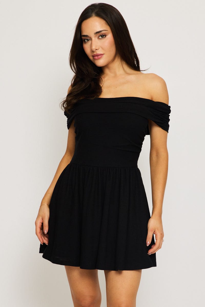 ally black mini dress Ally Ruched Mini Dress - Black