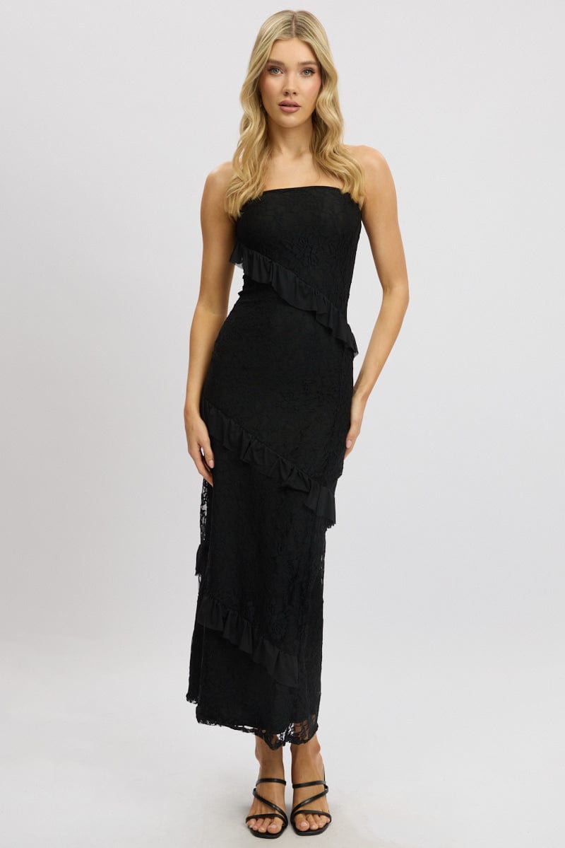 boob tube long dress Strapless Boob Tube Maxi Dress