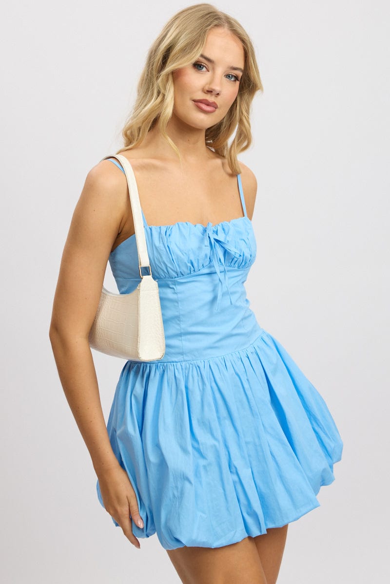 Blue Bubble Dress Mini | Ally Fashion Blue Bubble Dress Mini | Ally Fashion