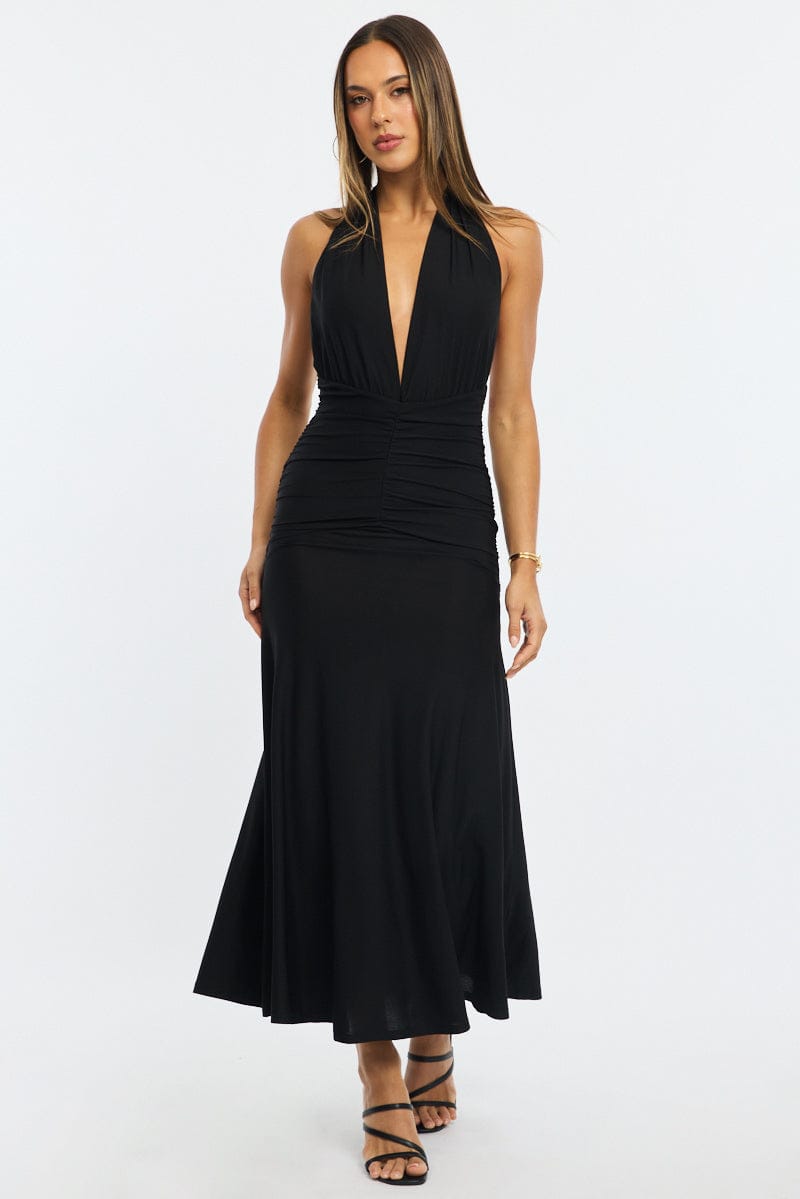 Black Halter Neck Dress | Ally Fashion Black Halter Neck Dress | Ally Fashion