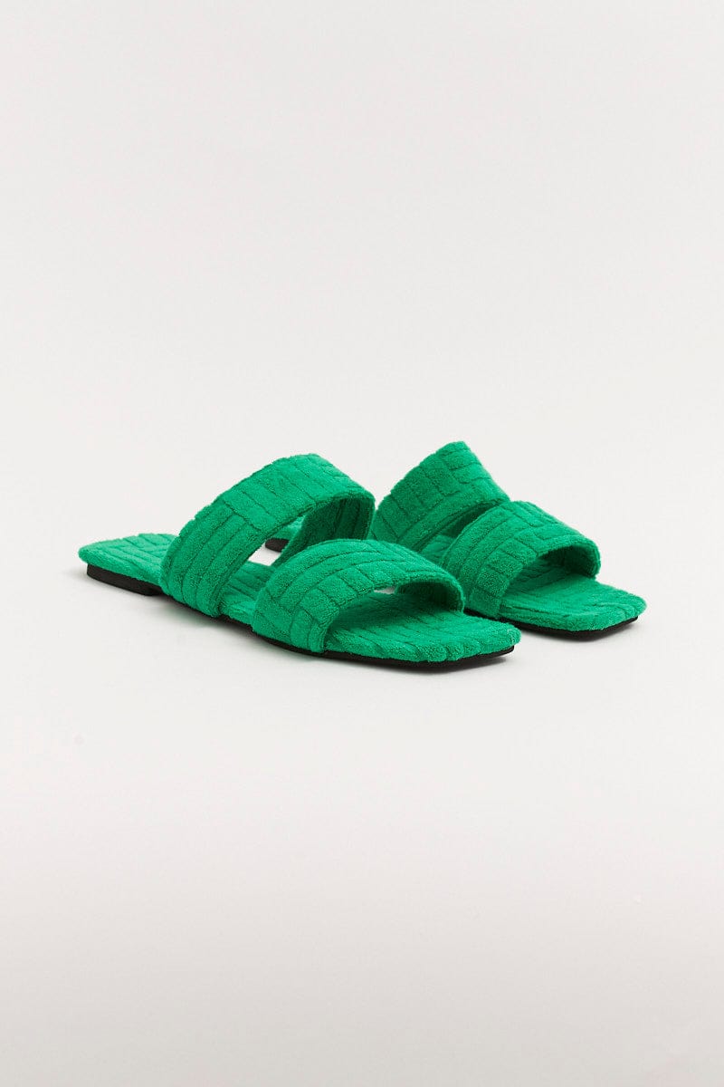 Green slippers sale