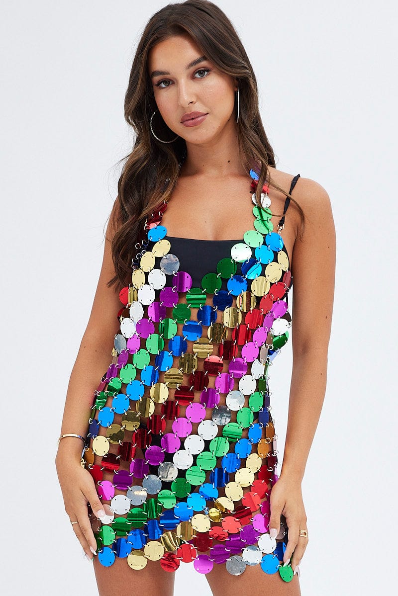 Sequin hotsell dress colourful