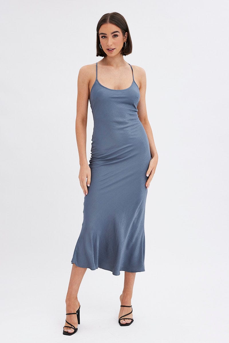 Grey Maxi Dress Sleeveless | Ally Fashion Grey Maxi Dress Sleeveless | Ally Fashion