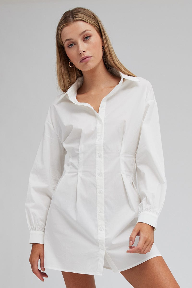 White Shirt Dress long Sleeve