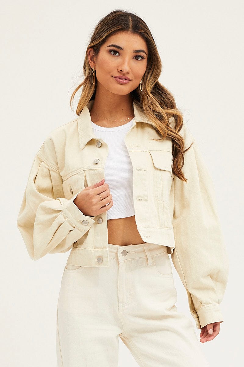 long white jean jacket