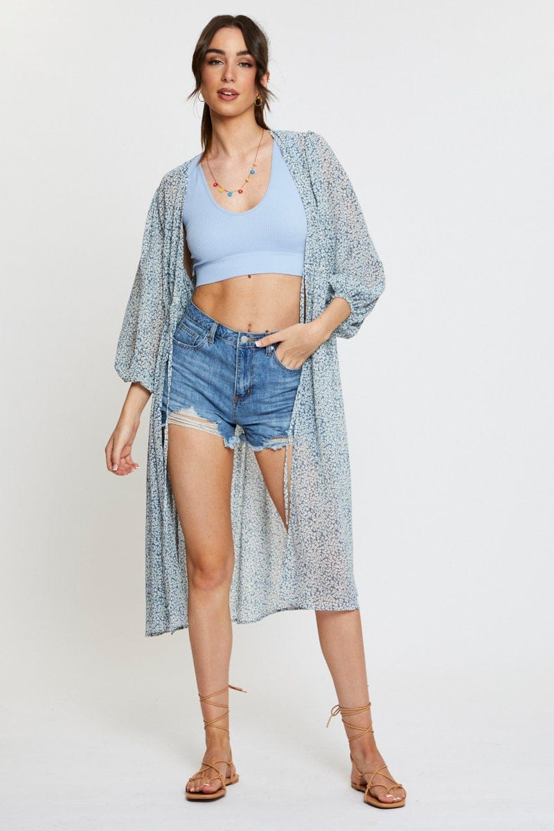 Women's Print Relaxed Kimono Short Sleeve Ally Fashion
