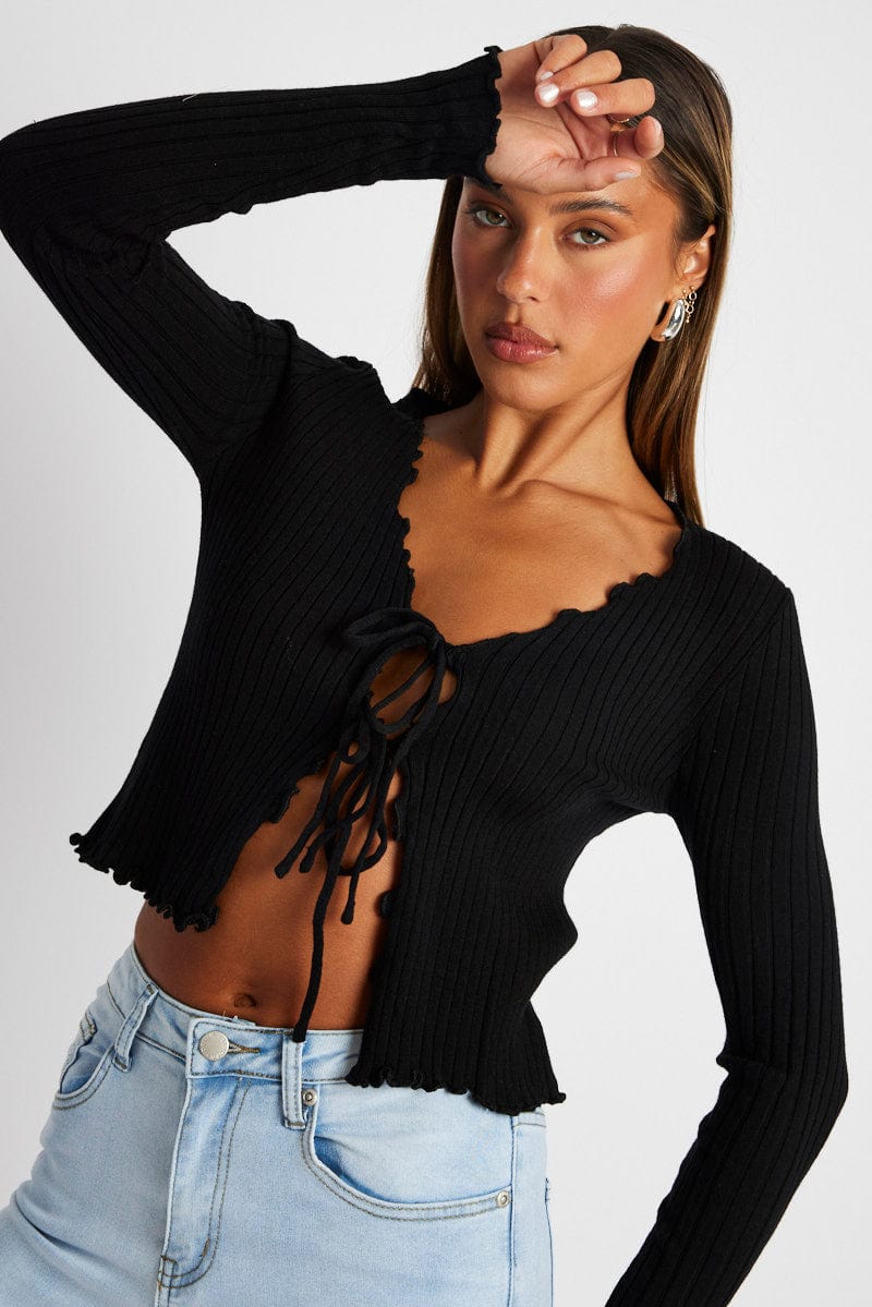 Tie up cardigan on sale top