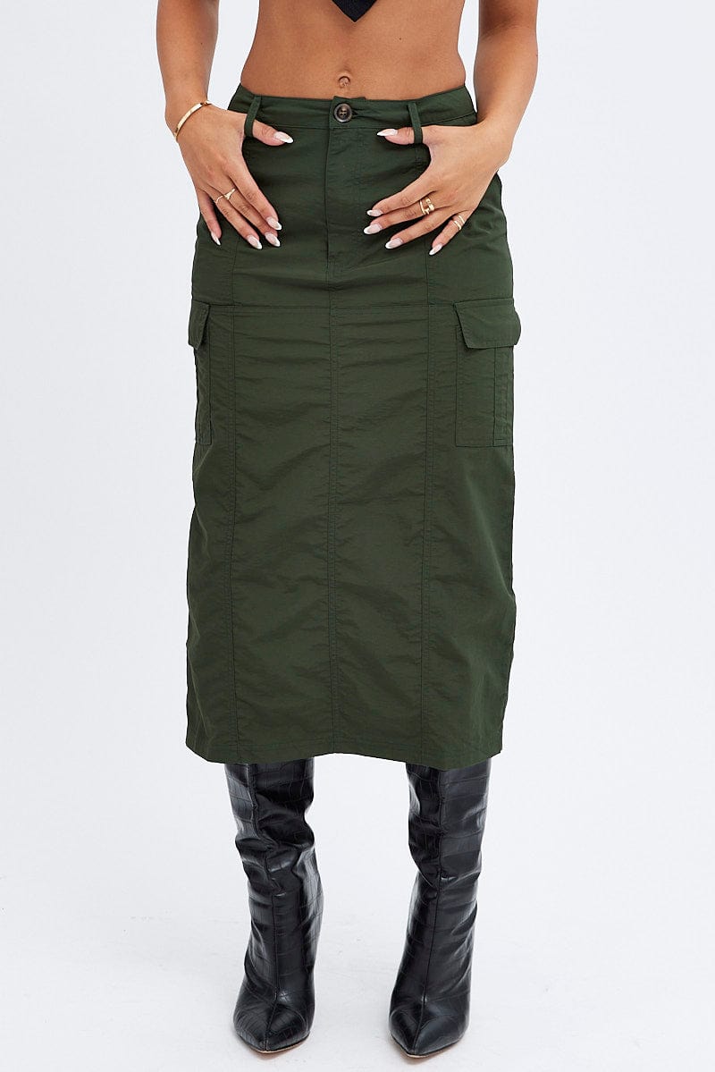 Pencil Skirt Cargo Skirt Nz Green Cargo Skirt High Rise Ally Fashion