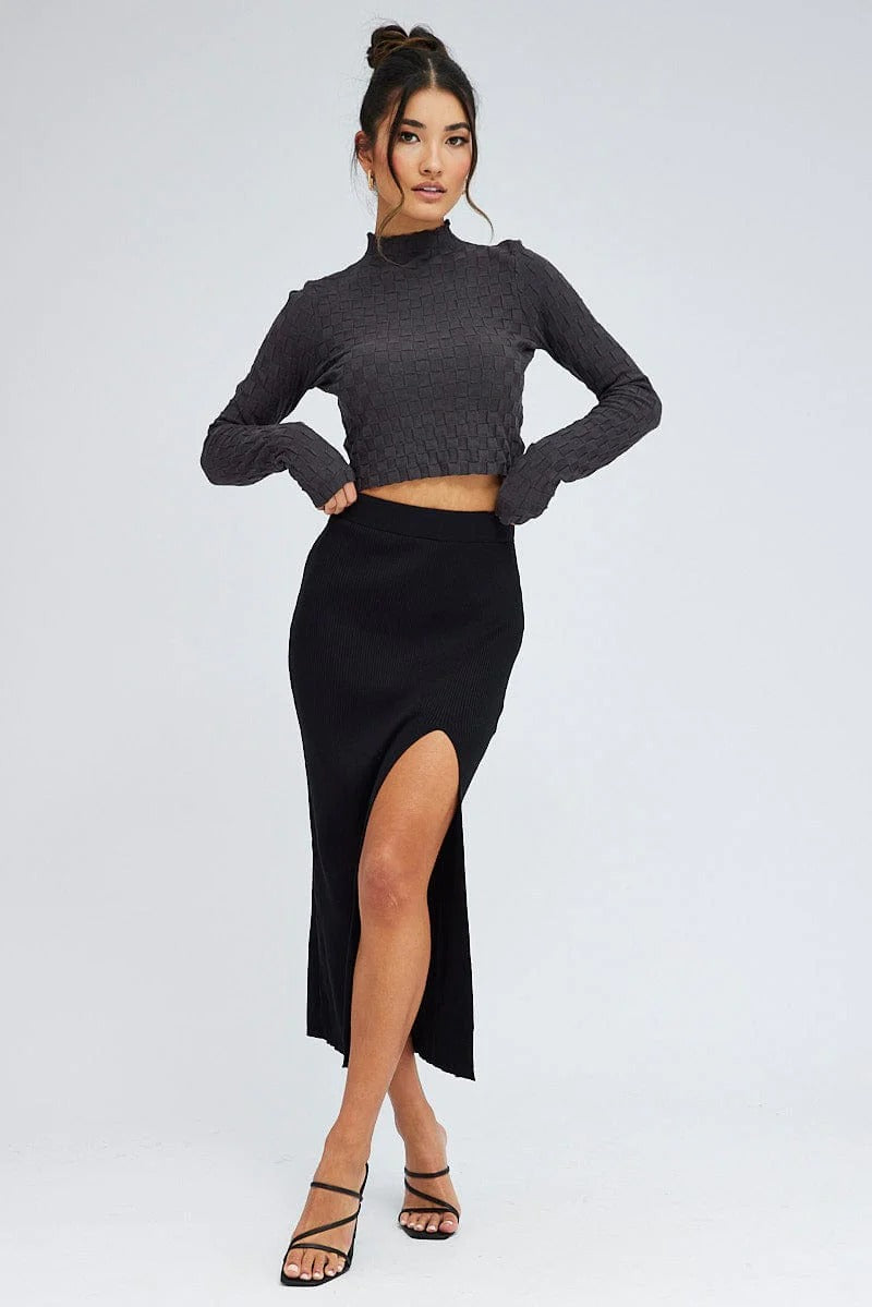 Knit Skirt | Women's Knitwear | Knit Maxi Skirt | Ally Fashion