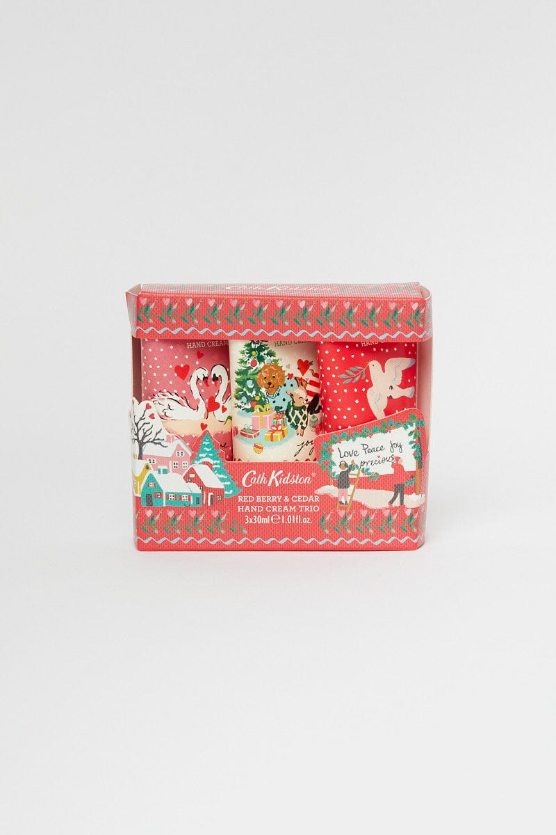 Multi Colour Cath Kidston Christmas Hand Cream Trio Gift Set by Ally