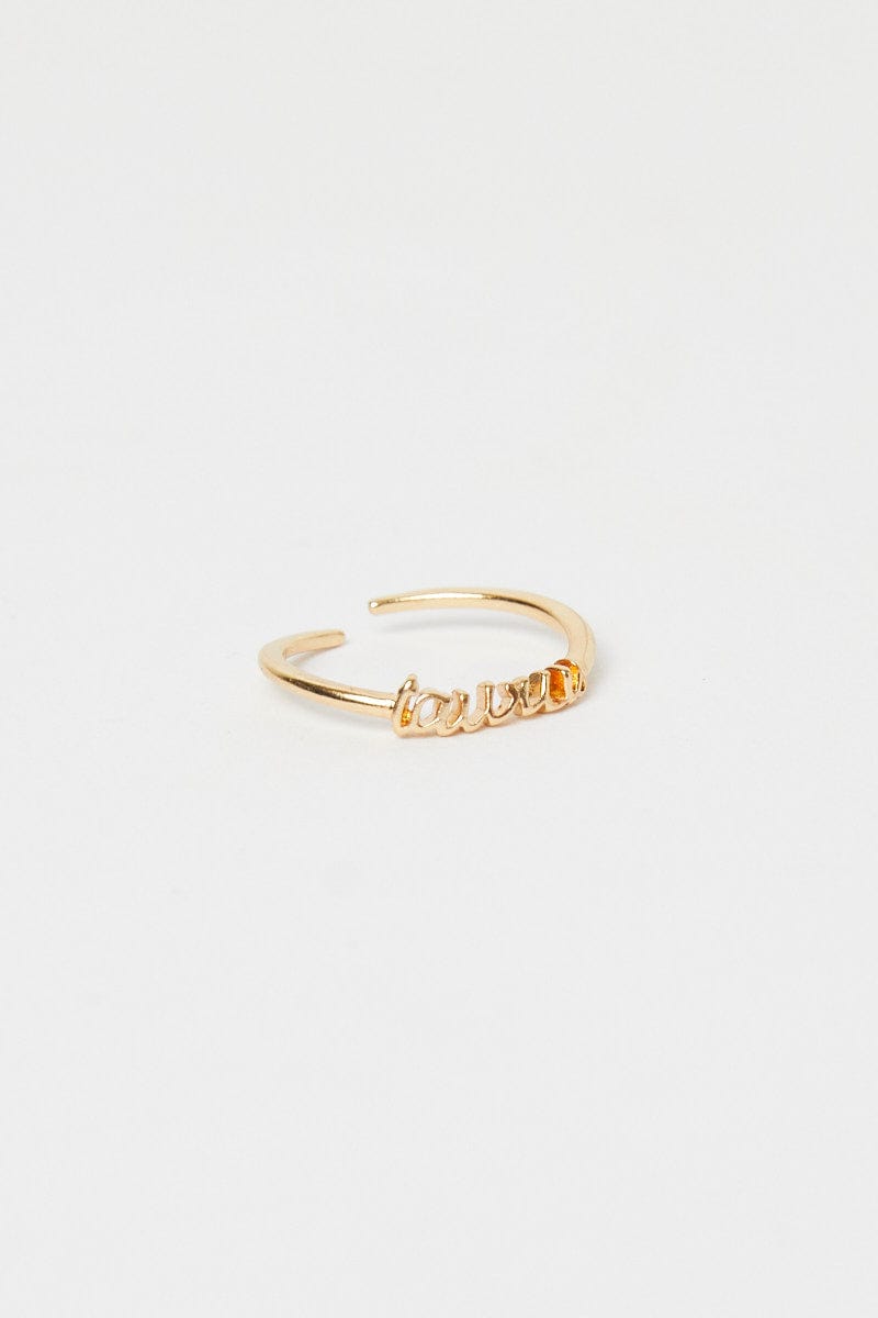 Metallic Taurus Zodiac Star Sign Ring for Women by Ally