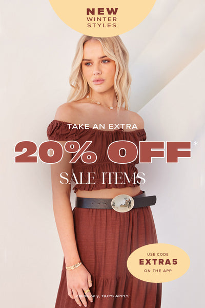 Take an extra 20% off all sale dresses, tops, skirts, jeans, pants, knitwear, Jackets and Coats at Ally Fashion Womenswear