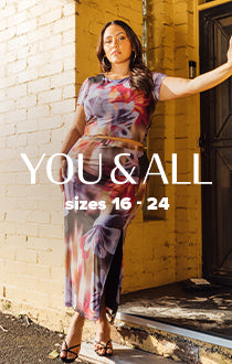 Shop Plus Size Dresses Tops Bottoms at You and All Curvy Plus Size