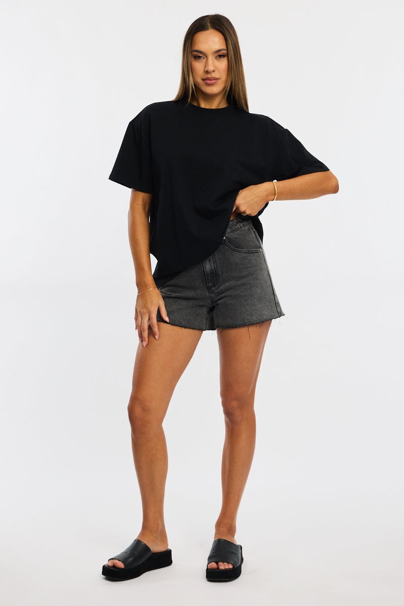 Black Oversized Short Sleeve T-shirt