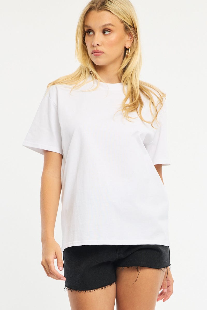 White Oversized Short Sleeve T-shirt