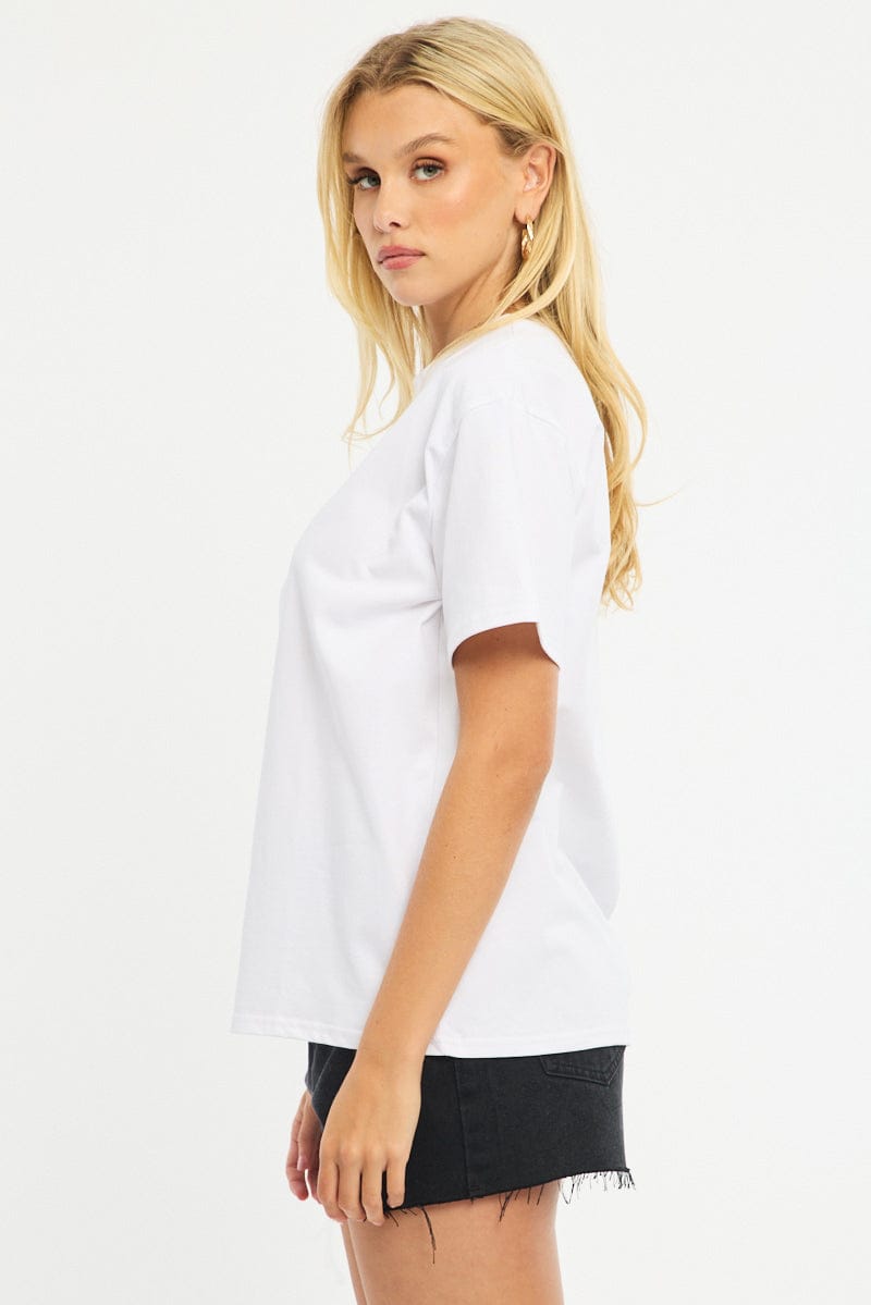 White Oversized Short Sleeve T-shirt