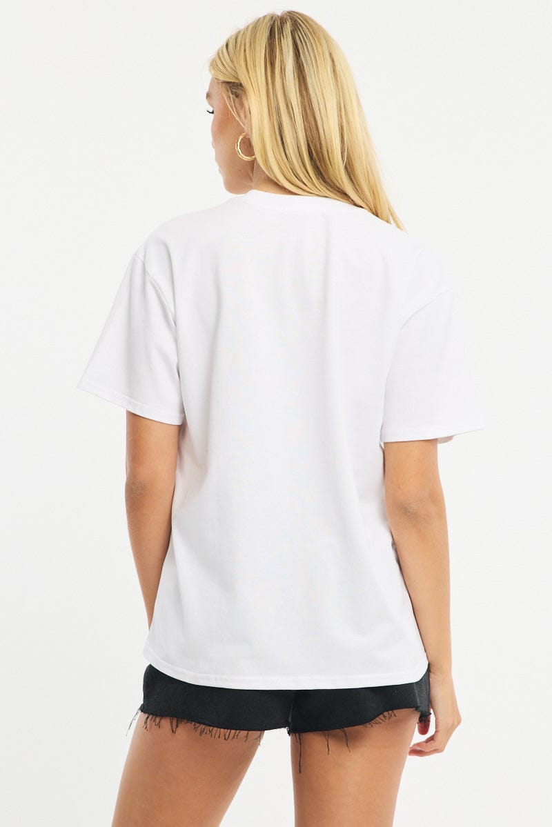 White Oversized Short Sleeve T-shirt