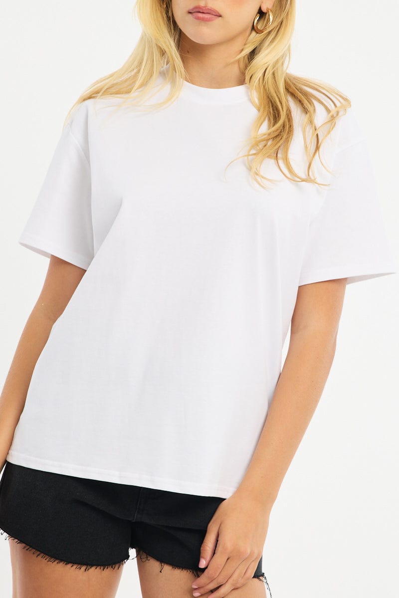 White Oversized Short Sleeve T-shirt