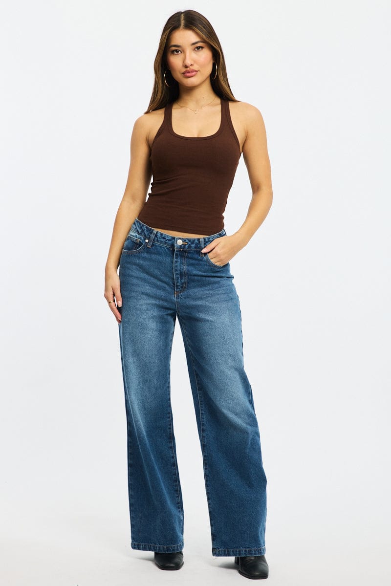 Brown Tank Sleeveless