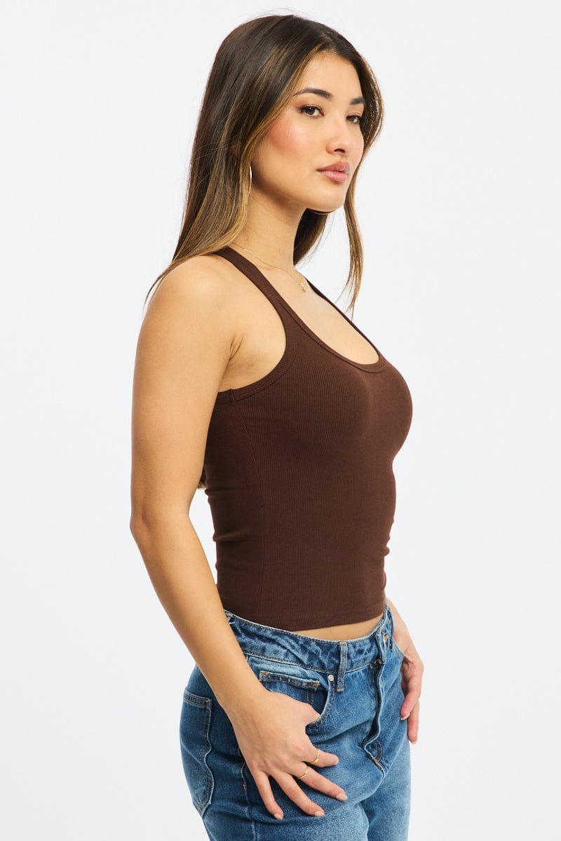 Brown Tank Sleeveless