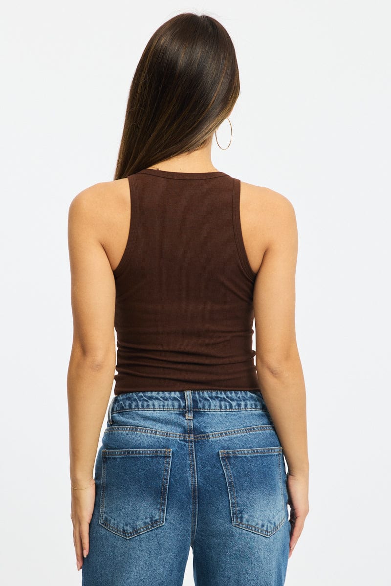 Brown Tank Sleeveless