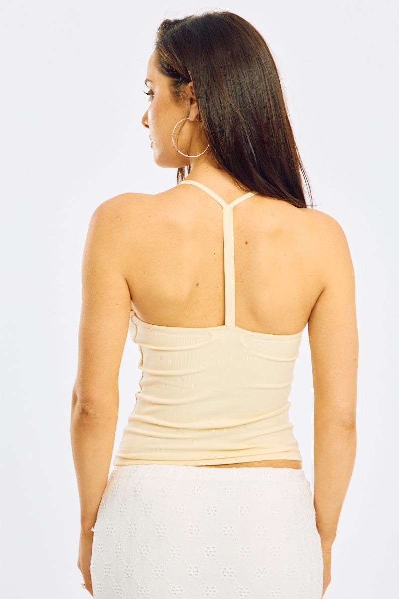 Yellow V-neck Top