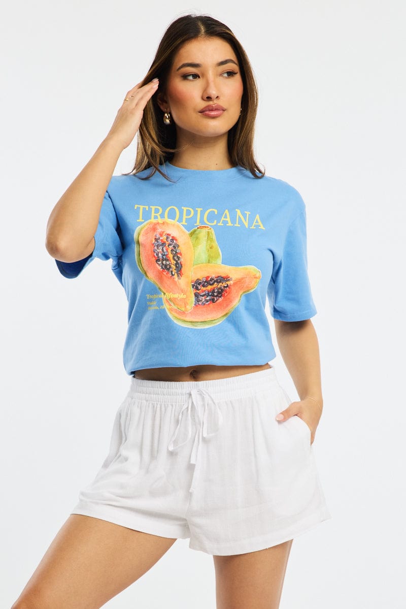 White Shorts Elasticated Waist