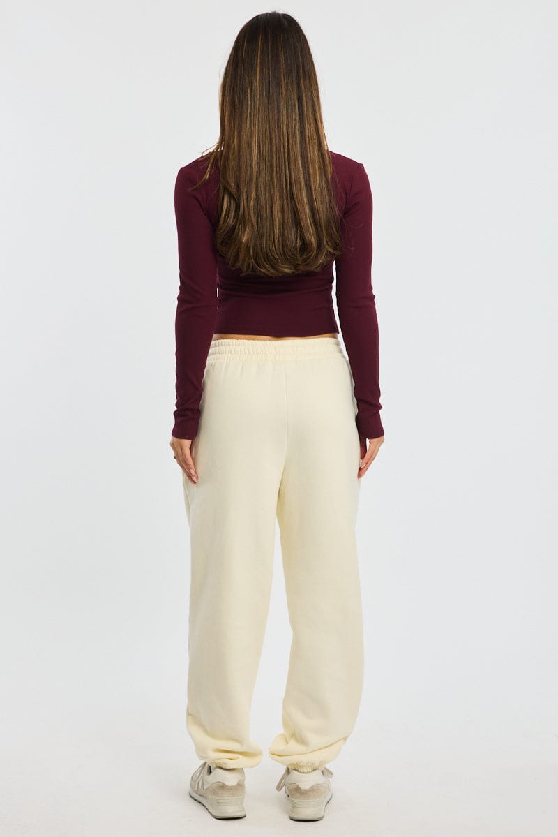 White Track Pants Jogger