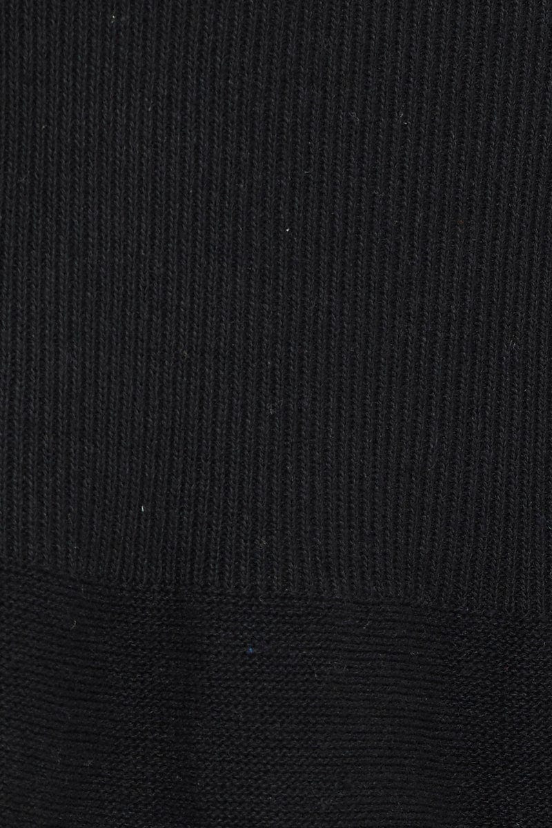 BLACK Long Sleeve Knit Swing Dress for Women by Ally