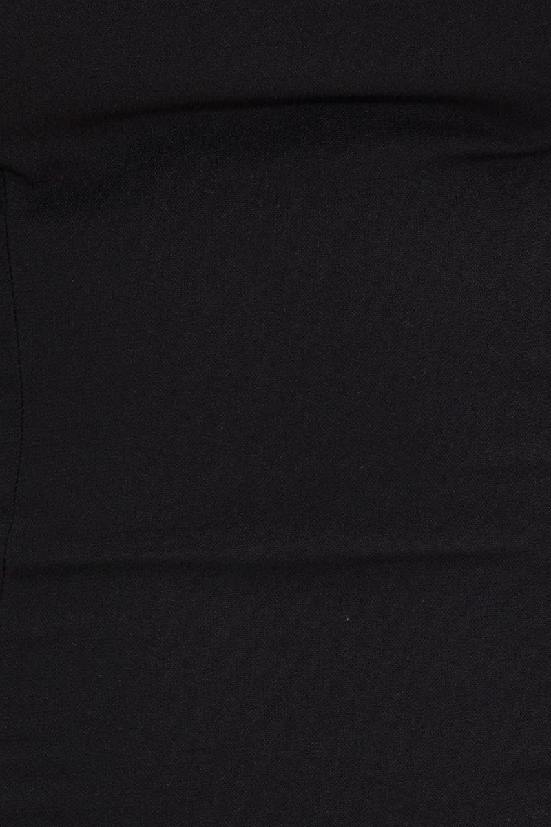 BLACK Designer Linen Look Racer Neck Midi Dress for Women by Ally