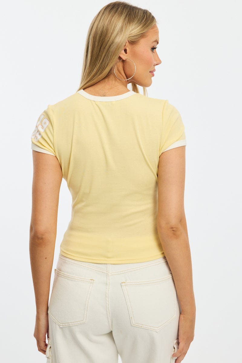 Yellow Graphic Tee Short Sleeve