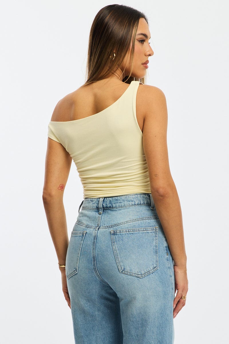 Yellow One Shoulder Bodysuit