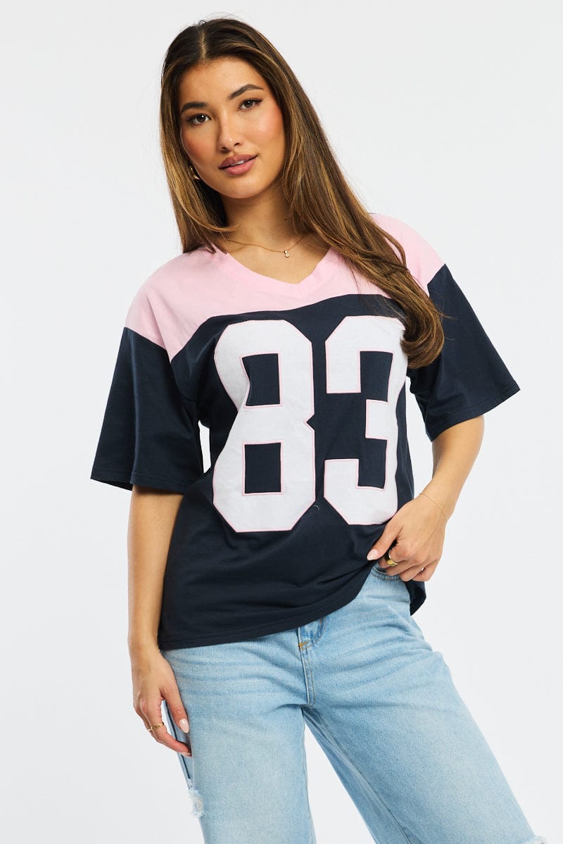Pink Graphic Tee Short Sleeve