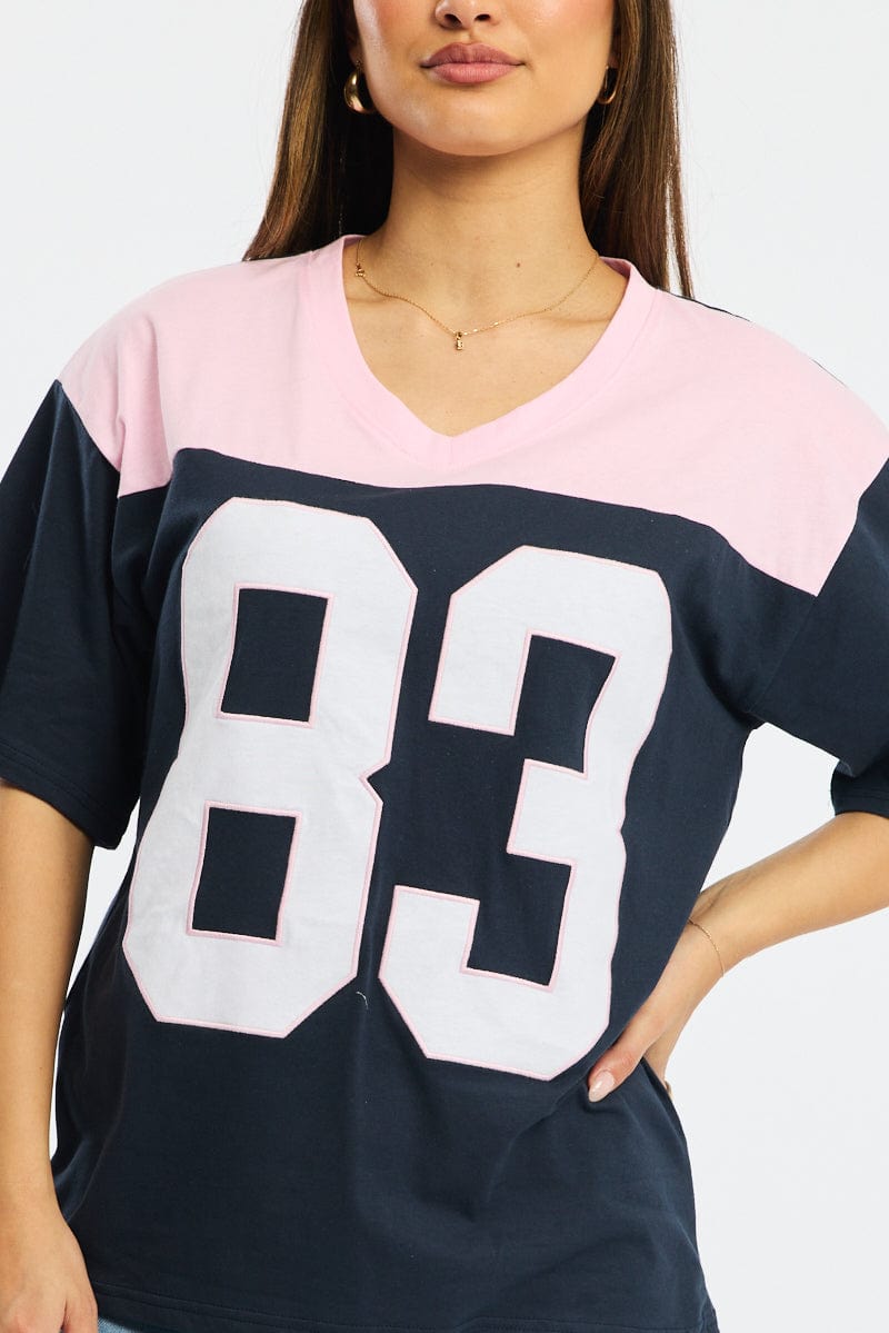 Pink Graphic Tee Short Sleeve