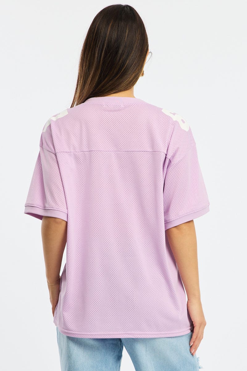 Purple Sport Tee V-neck