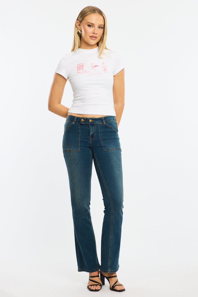 White Graphic Tee Short Sleeve