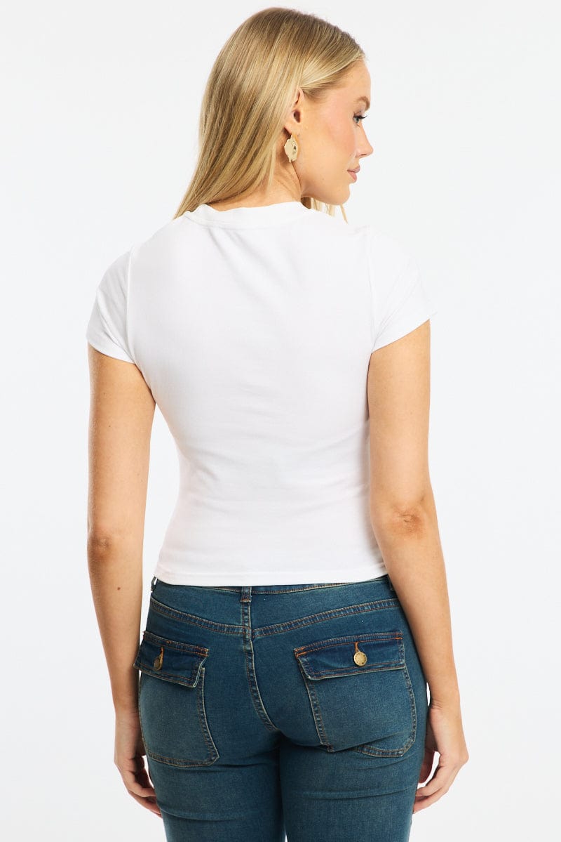 White Graphic Tee Short Sleeve