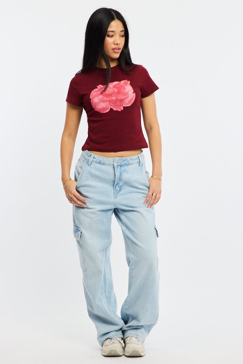 Red Graphic Tee Short Sleeve