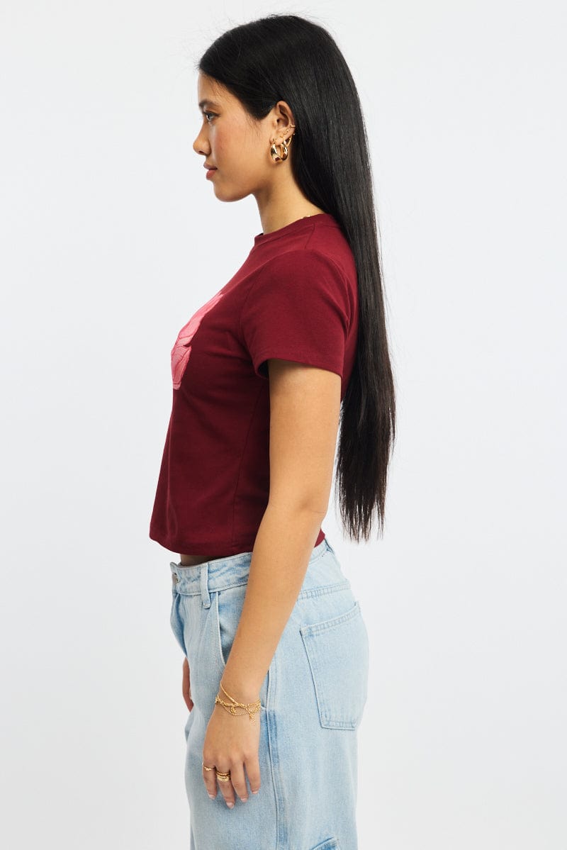 Red Graphic Tee Short Sleeve