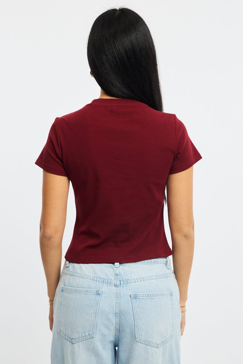 Red Graphic Tee Short Sleeve