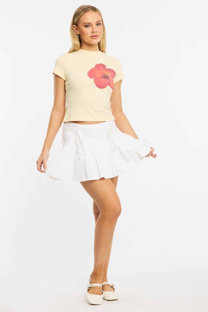 Yellow Graphic Tee Short Sleeve