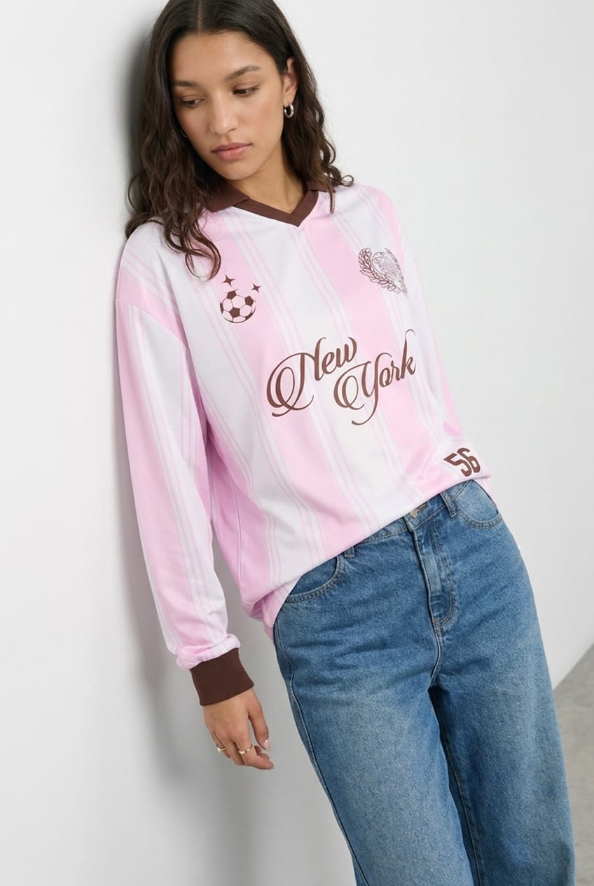 Pink Sport Tee Long Sleeve