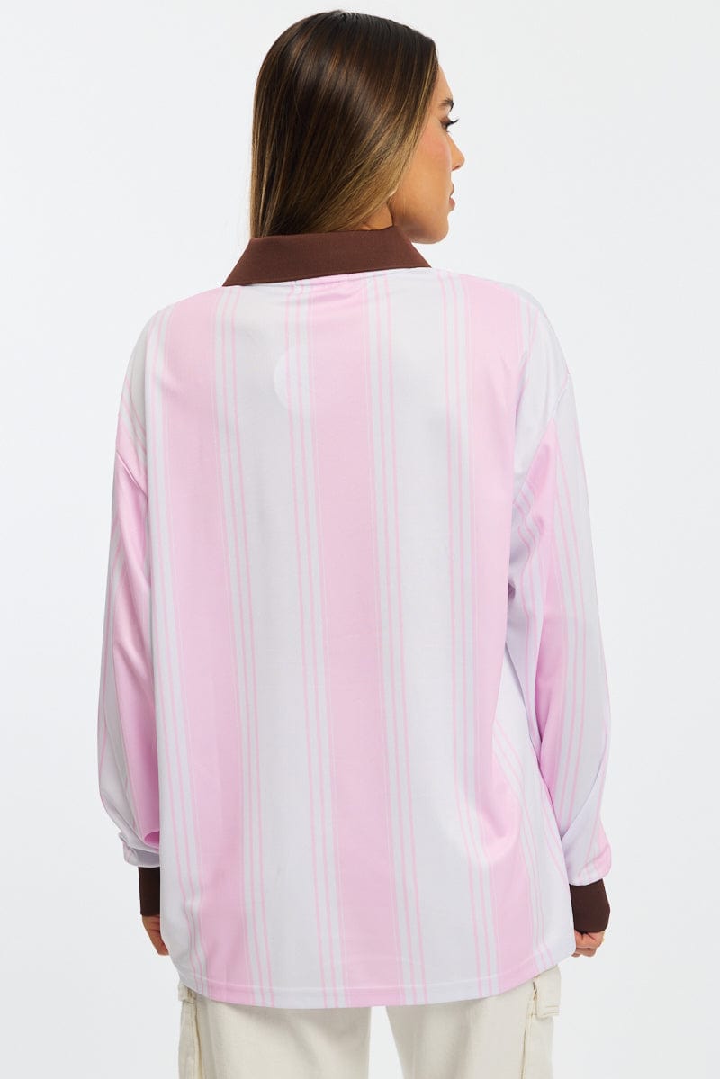 Pink Sport Tee Long Sleeve