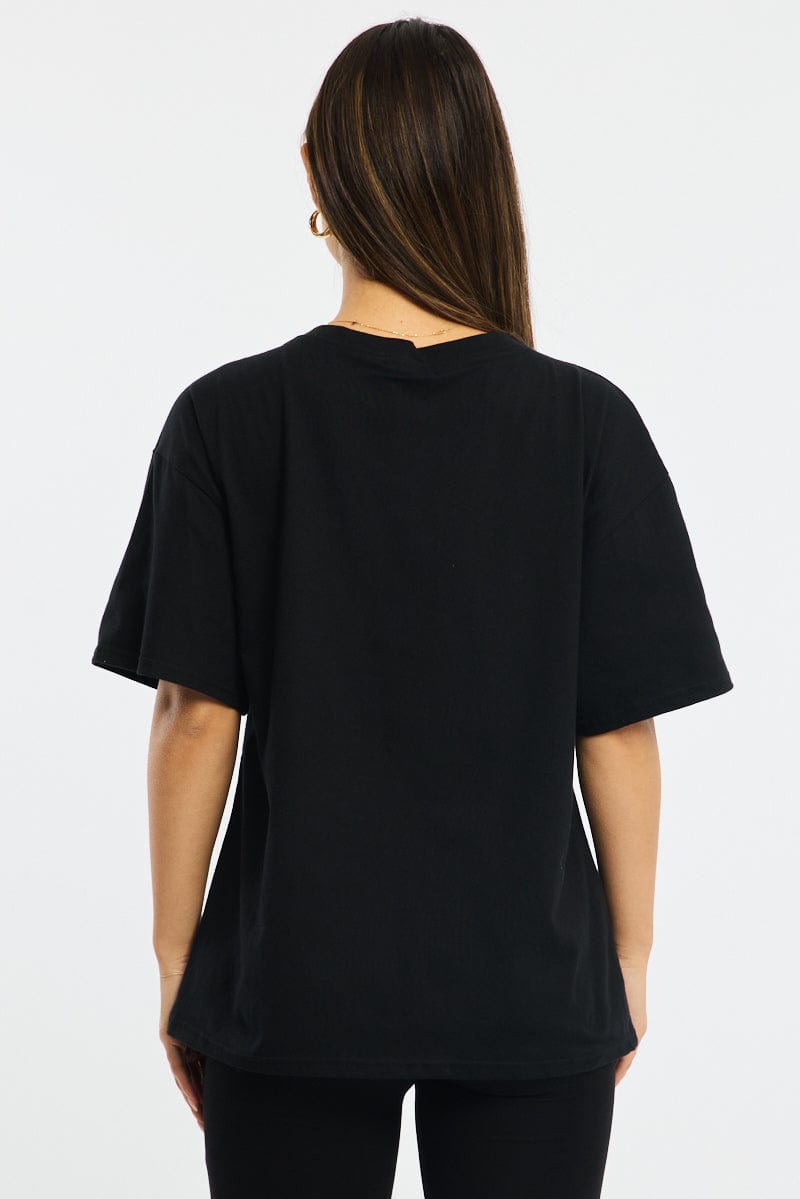 Black Graphic Tee Short Sleeve