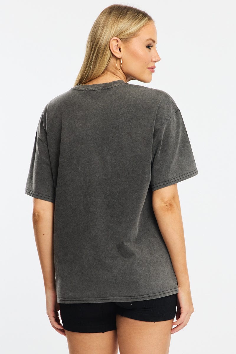 Grey Oversized Tee Short Sleeve