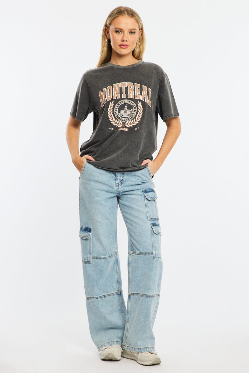 Black Graphic Tee Short Sleeve