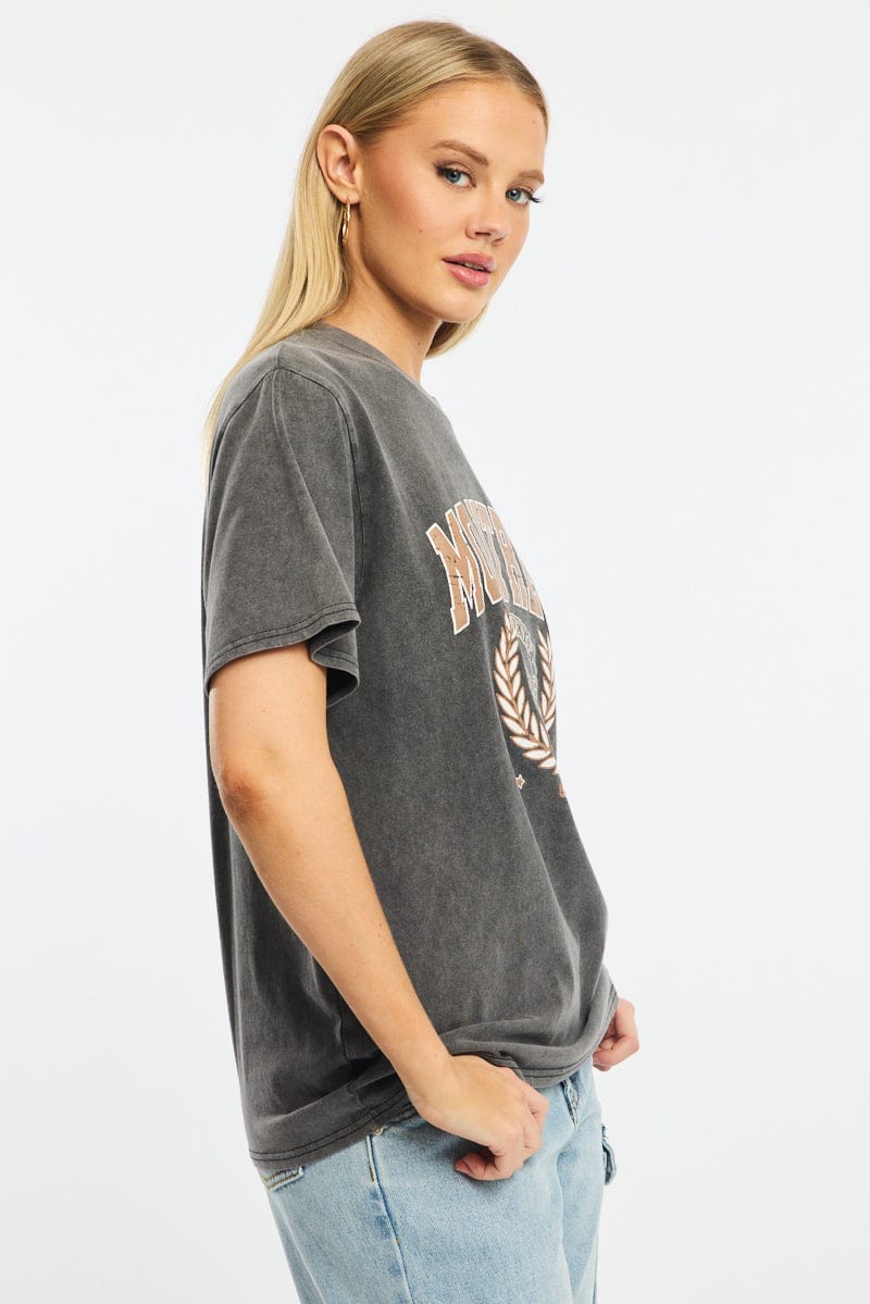 Black Graphic Tee Short Sleeve