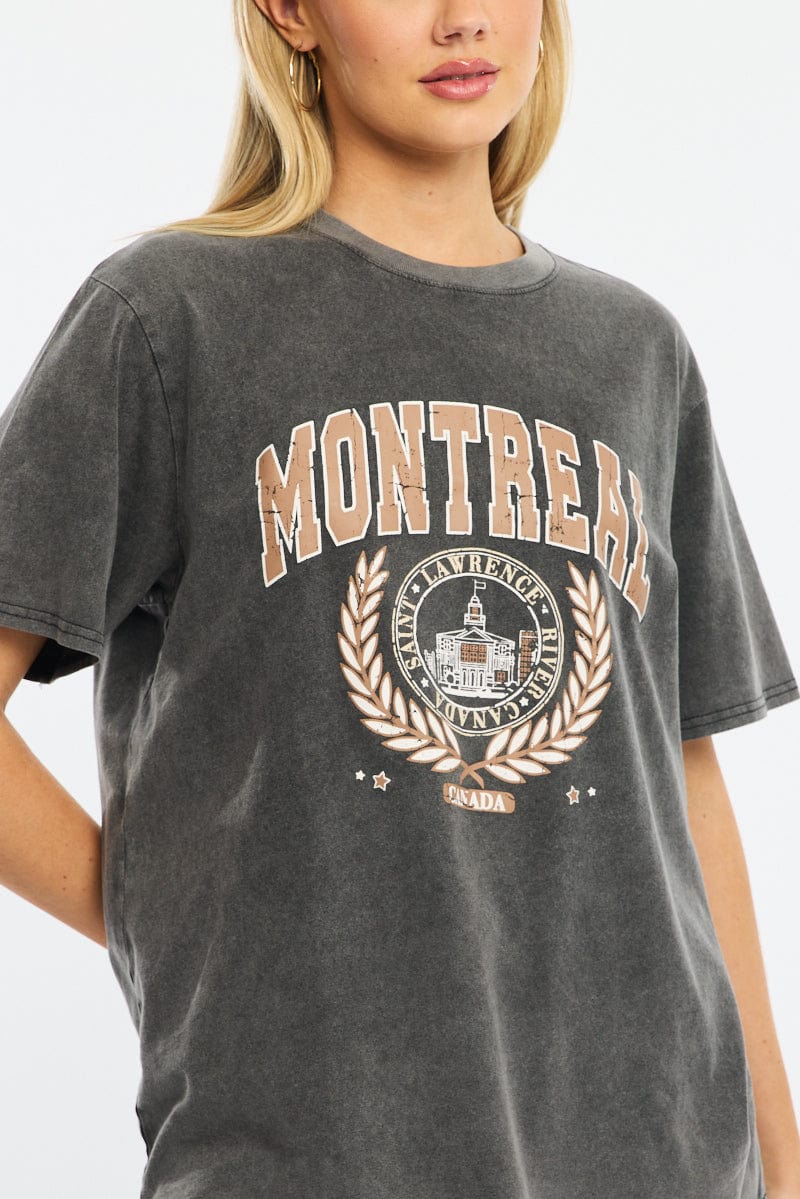 Black Graphic Tee Short Sleeve